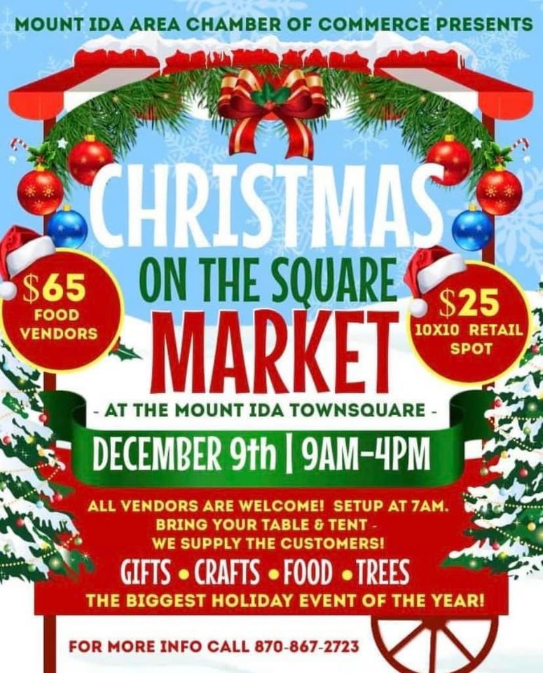 Christmas On The Square Market, 338 Whittington St, Mt Ida, AR, Oden, 9