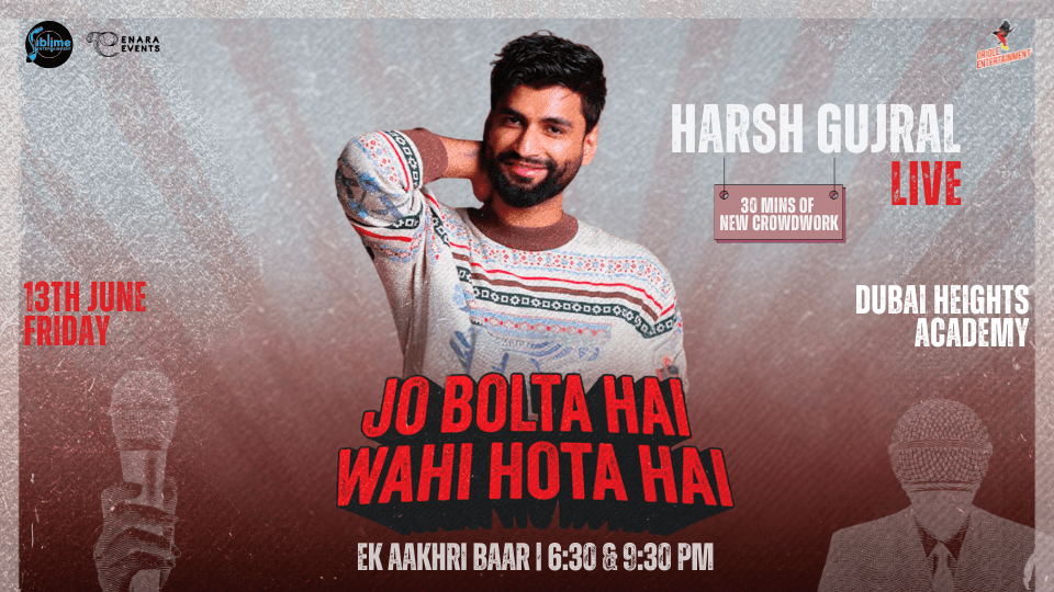 Harsh Gujral Live in Dubai - 2025, 13 June | Event in Dubai | AllEvents