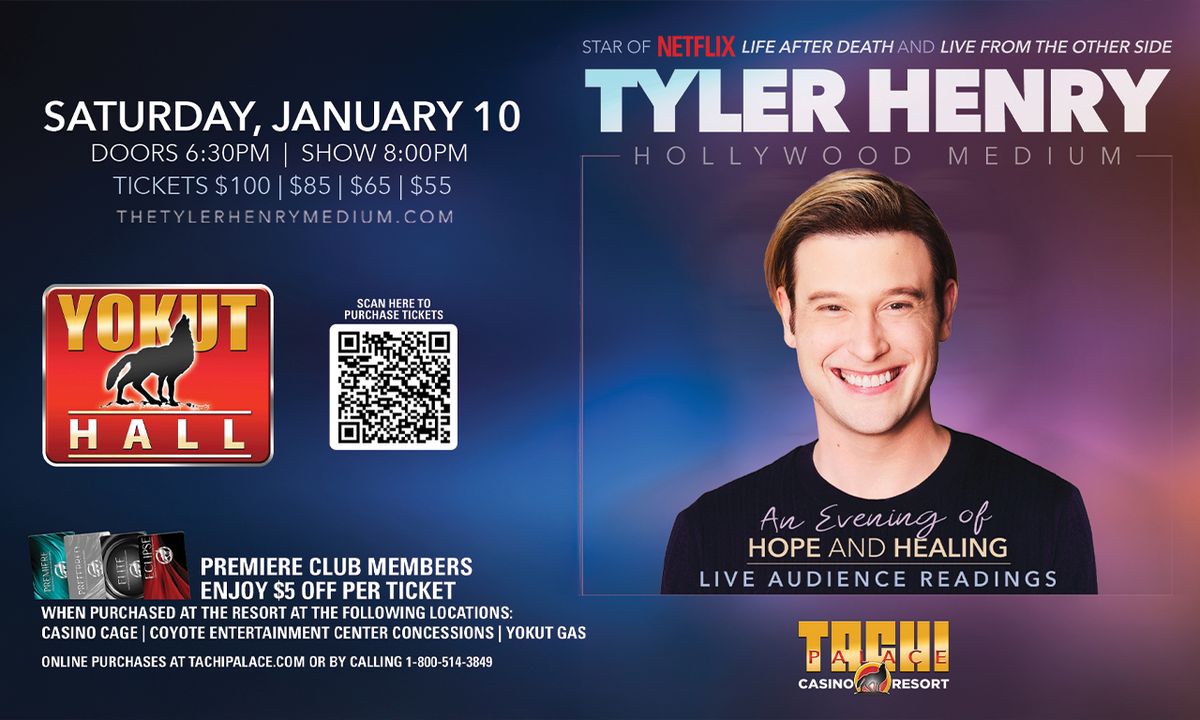 Parking Tyler Henry - Lemoore, 11 January | Event in Lemoore | AllEvents