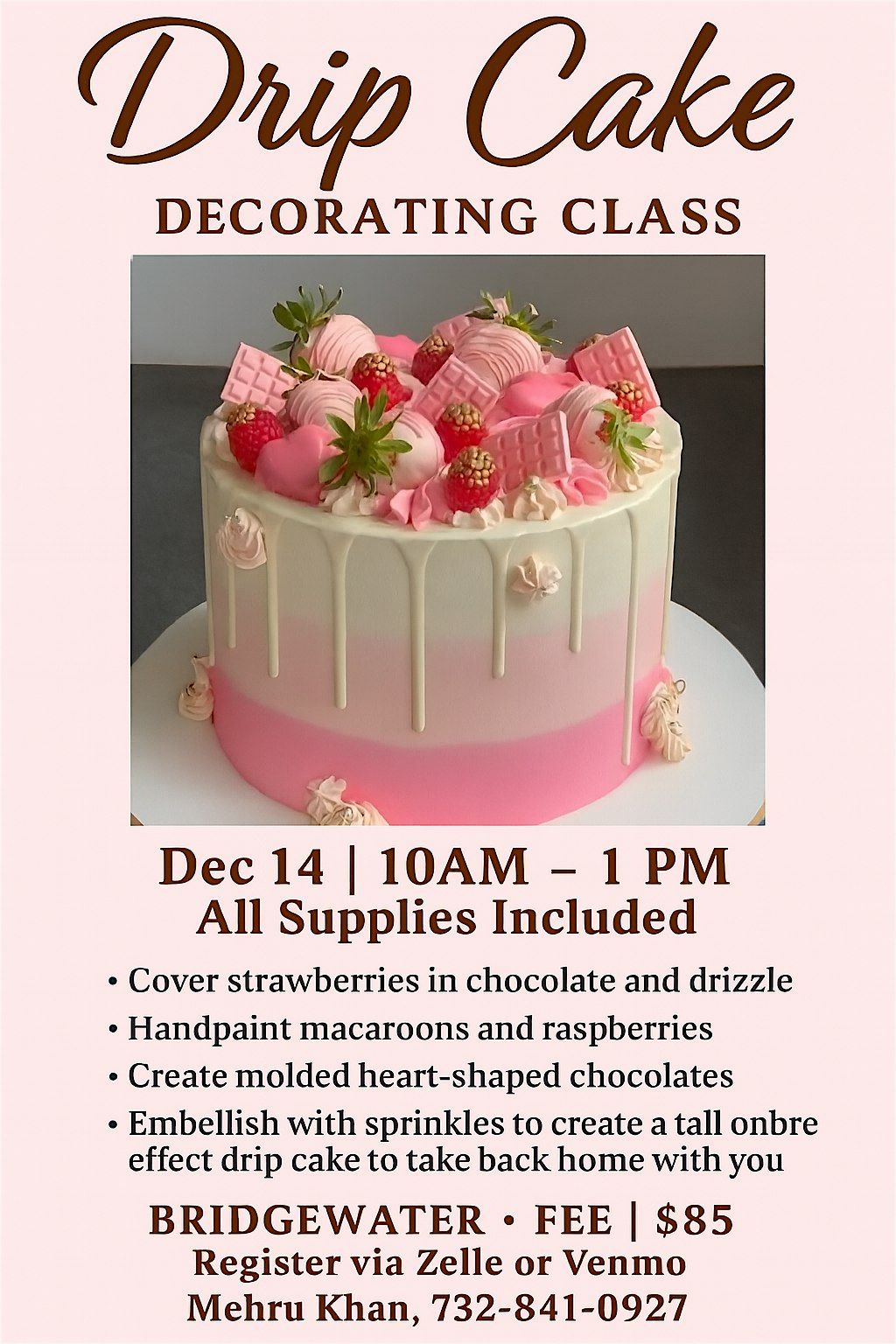 Buttercream Ombre Drip Cake Class, 14 December | Event in Bridgewater | AllEvents