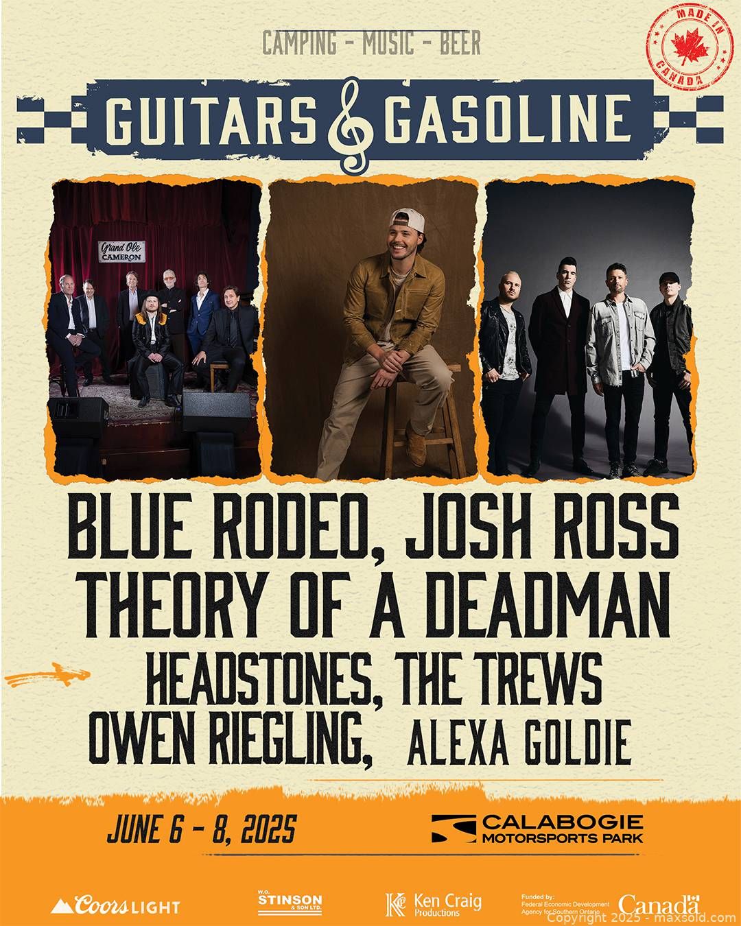 Guitars and Gasoline: Josh Ross  Theory Of A Deadman & The Headstones - Saturday, 6 June | Event in Calabogie