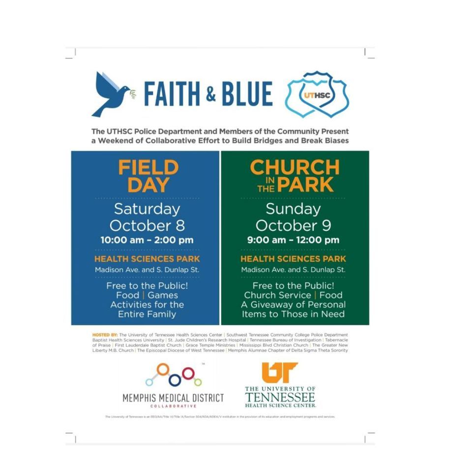 Faith and Blue , Health Sciences Park, Memphis, 8 October