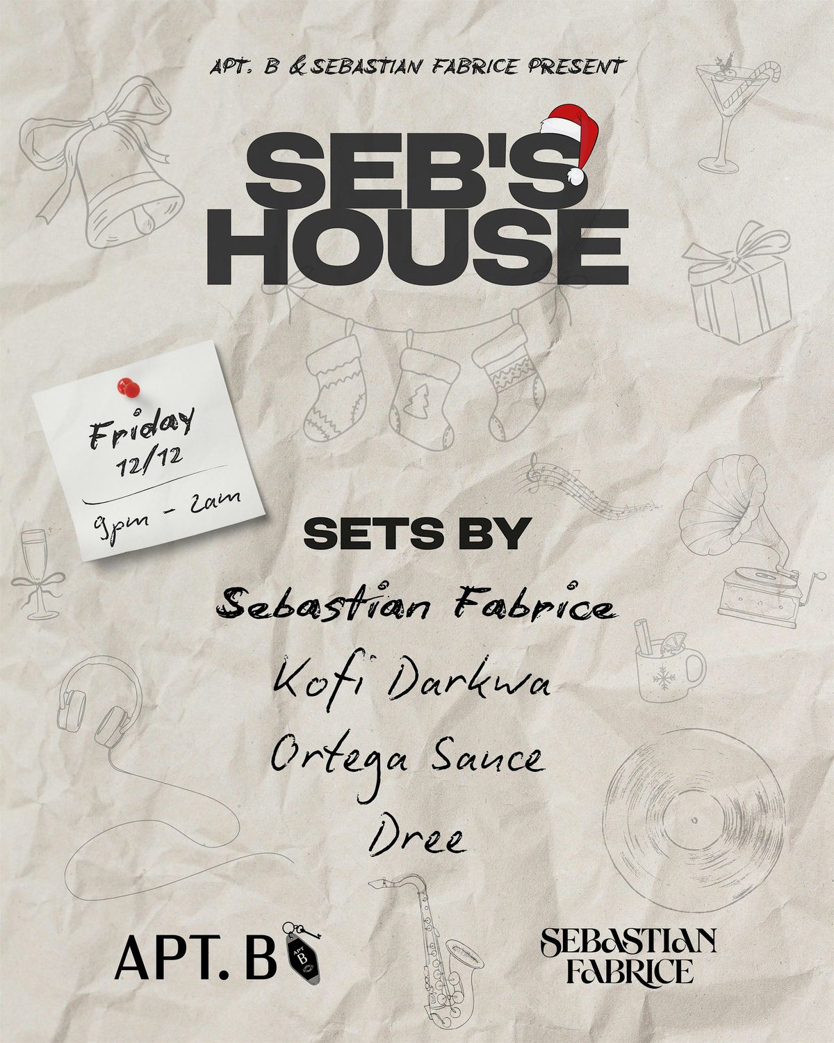 SEB'S HOUSE @ APT. B, 12 December | Event in Columbus | AllEvents