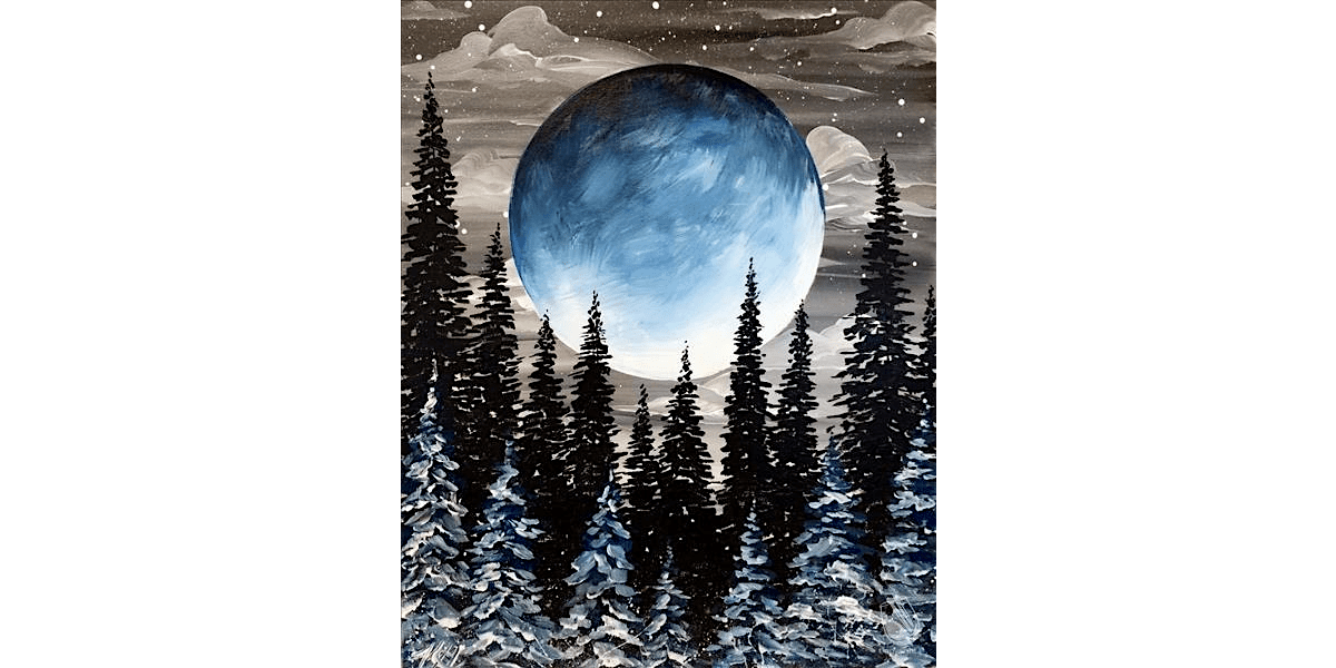 Snowy Silence of the Forest - Paint and Sip in Houston | Classpop!™, 13 December | Event in Pearland | AllEvents