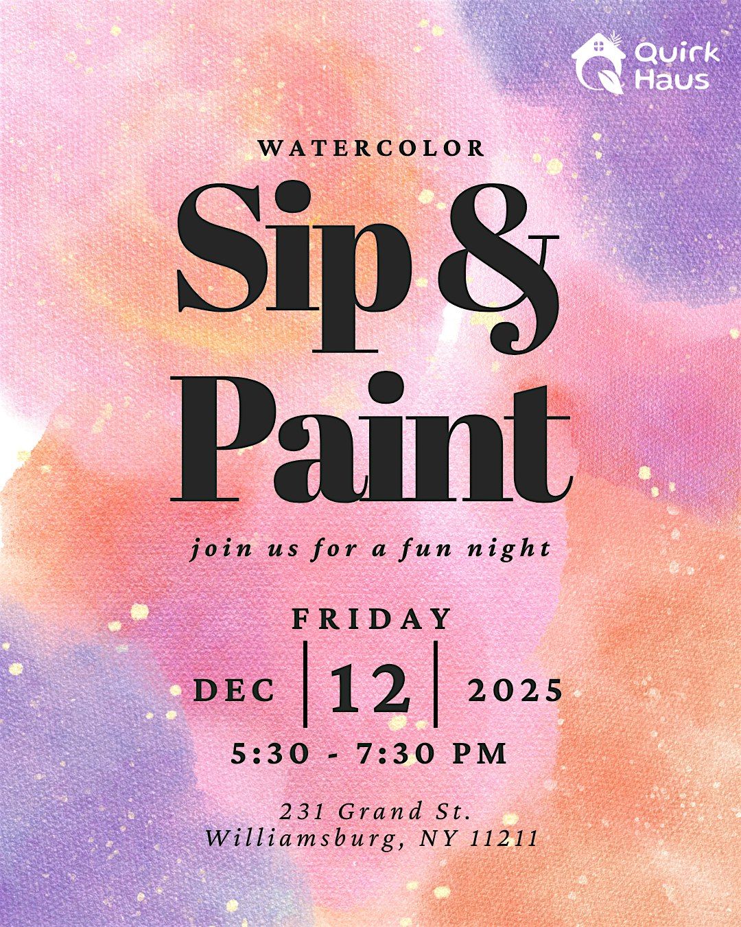 Paint, Sip & Vibe — Watercolor Workshop, 12 December | Event in Brooklyn | AllEvents