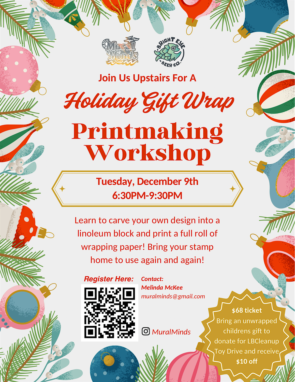 Printmaking Workshop: Holiday Gift Wrap | Event in Long Beach | AllEvents