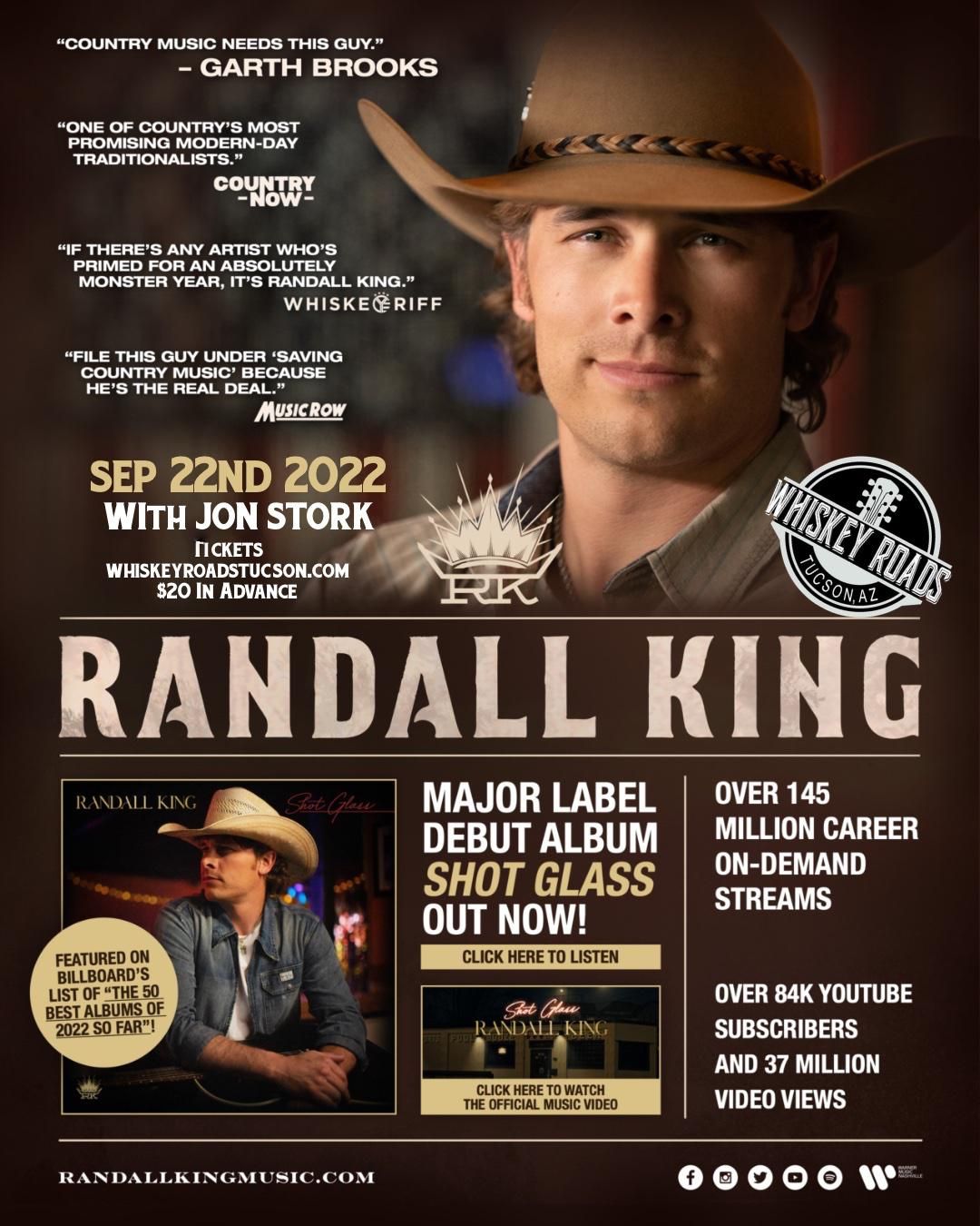 Randall King at The Riviera Theater - SC, 21 June | Event in Charleston | AllEvents