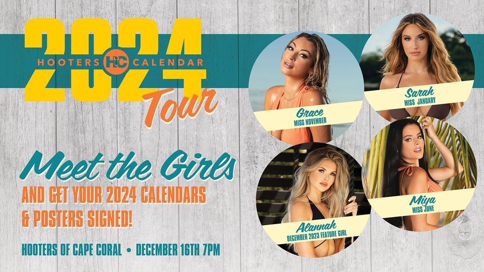 2024 HOOTERS CALENDAR TOUR Hooters Cape Coral FL 16 December 2023 2024-hooters-calendar-tour-hooters-cape-coral-fl-16-december-2023