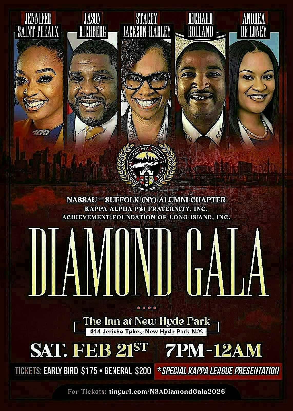NSA 4th Annual Diamond Gala, 21 February | Event in New Hyde Park | AllEvents