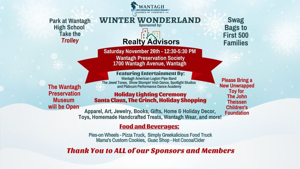 Winter Wonderland Sponsored by Realty Advisors, Wantagh Preservation