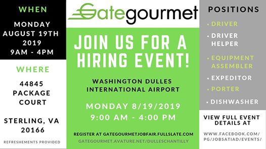 Get Hired Dulles Mini Job Fairs Jobs At Washington Dulles International Airport Sterling August 19 19 Allevents In Get Hired Dulles Mini Job Fairs Jobs At Washington Dulles International Airport Sterling August 19 19 Allevents In