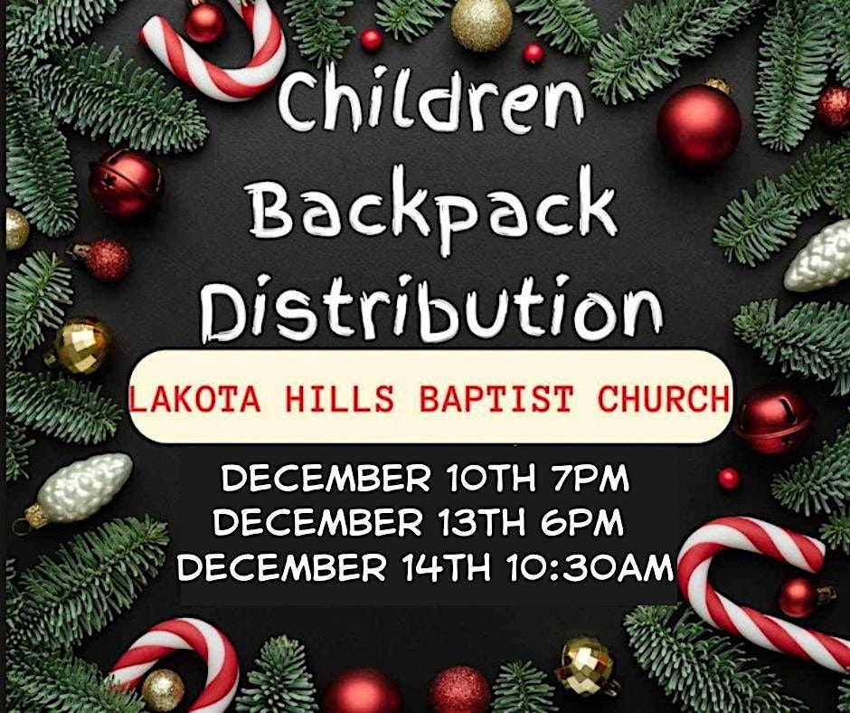 FREE Christmas Backpacks for KIDS! - SATURDAY December 13th @ 6pm, 13 December | Event in West Chester | AllEvents