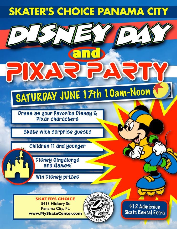 Disney Day & Pixar Party, Skater's Choice, Panama City, 17 June 2023