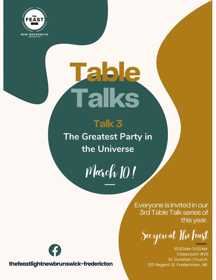 Table Talks Talk 3 The Greatest Party in the Universe, 120 Regent St