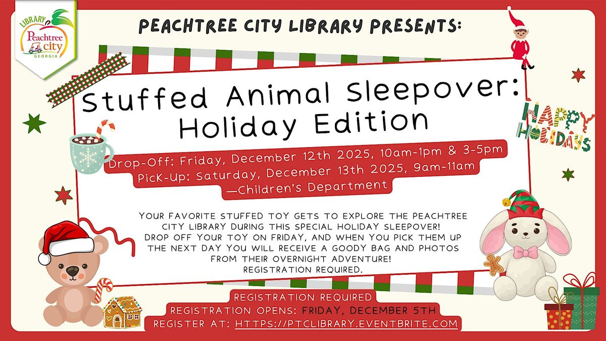 Stuffed Animal Sleepover, 12 December | Event in Peachtree City | AllEvents