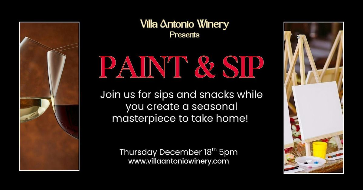 Paint & Sip with Villa Antonio, 18 December | Event in Hillsboro | AllEvents