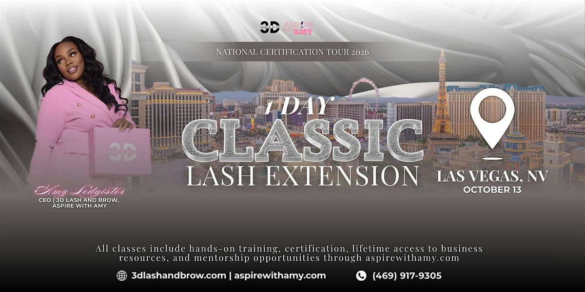 CLASSIC LASH EXTENSIONS CERTIFICATION – LAS VEGAS, NV (OCT 13, 2026), 15 September | Event in Las Vegas