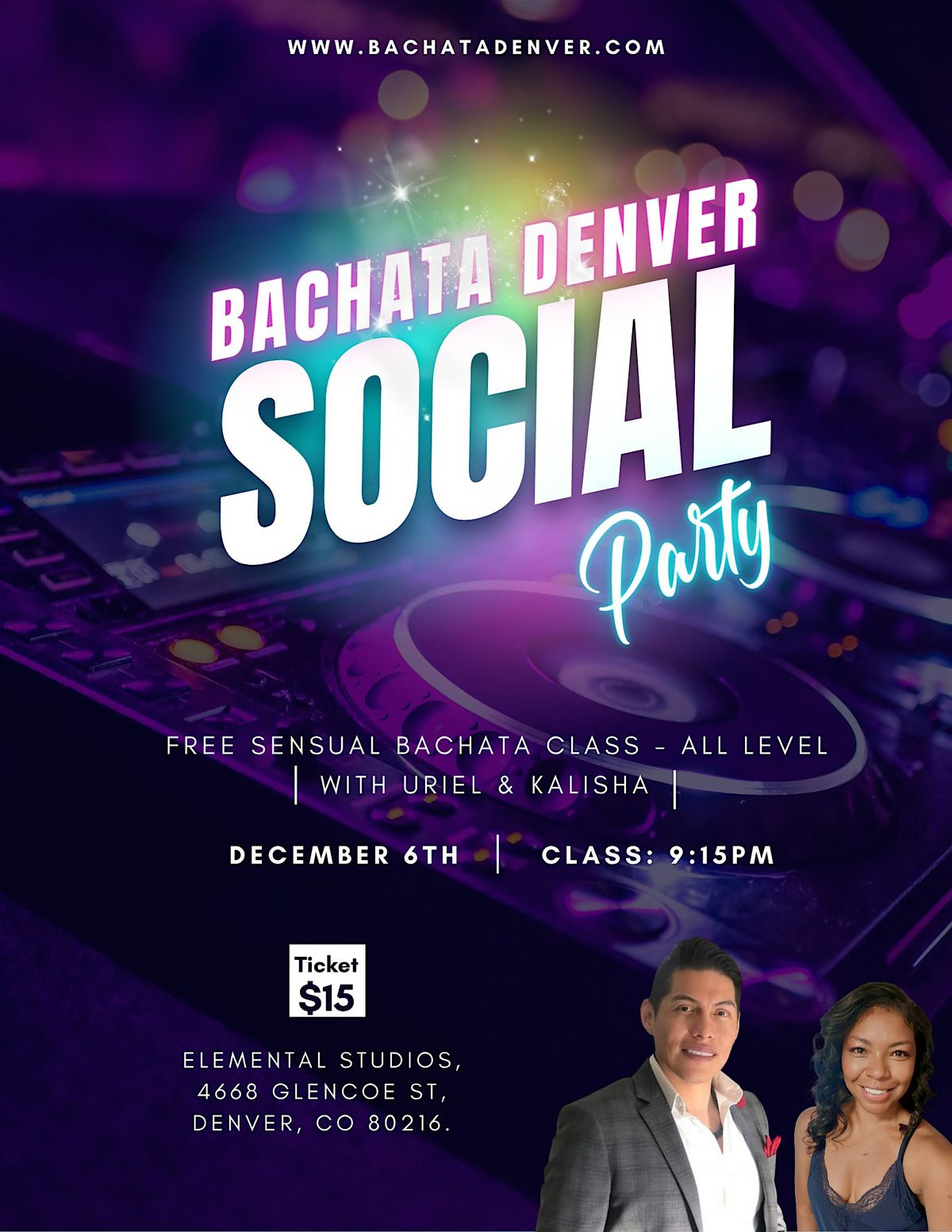 Bachata Denver Social Party, 6 December | Event in Denver | AllEvents