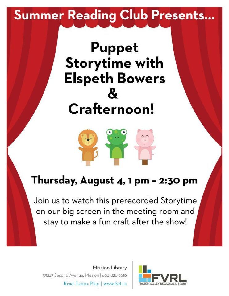 Ben & ben live in vancouver 2022, enso, richmond, october 6 2022 Puppet Storytime with Elspeth Bowers and Crafternoon!, 33247 2nd Ave, Mission, BC V2V 1J9