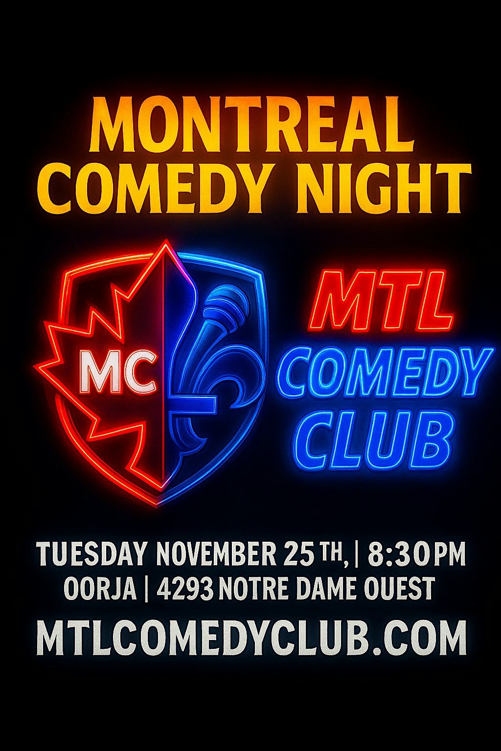 Montreal Comedy Night  – Live English Stand-Up Comedy, 9 December | Event in Montréal | AllEvents