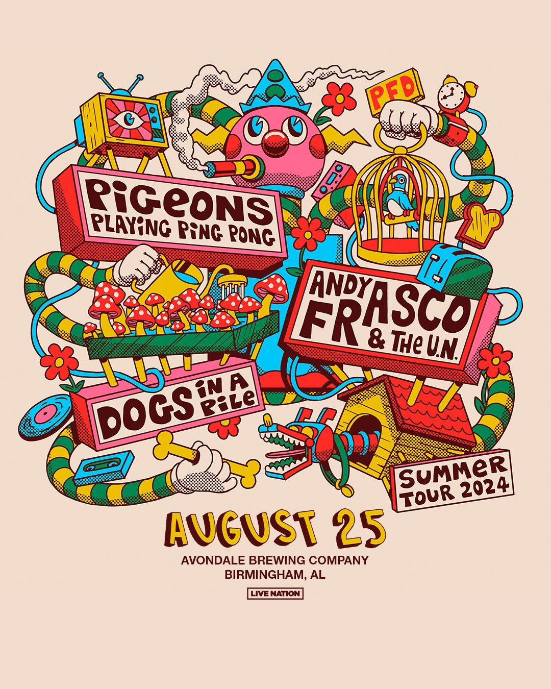 Pigeons Playing Ping Pong at Summer Stage at Tree House Brewing Company, 2 June | Event in South Deerfield