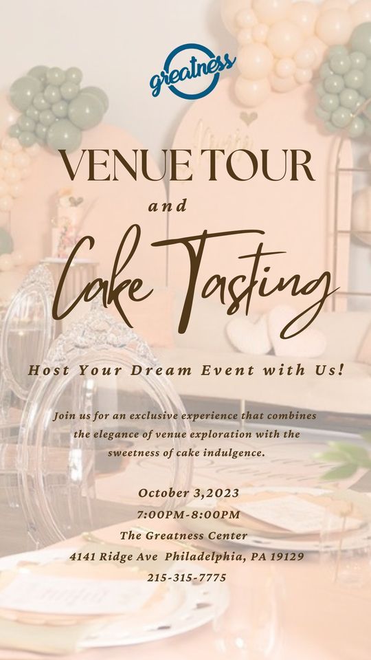 Venue Tour & Cake Tasting: Host Your Event with Us!, 4141 Ridge Ave ...