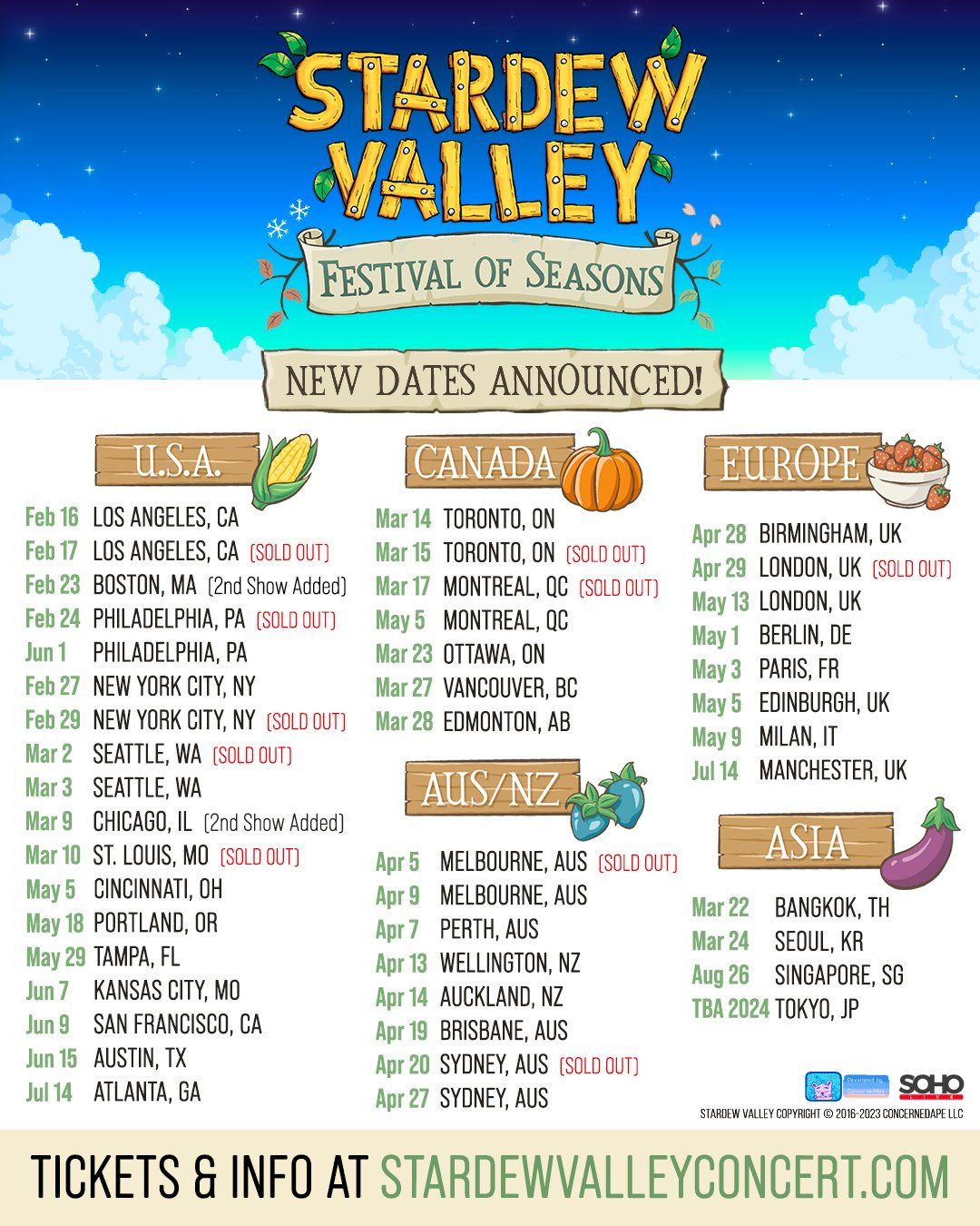 Stardew Valley - Festival of Seasons (Concert), Town Hall New York,  Manhattan | AllEvents.in