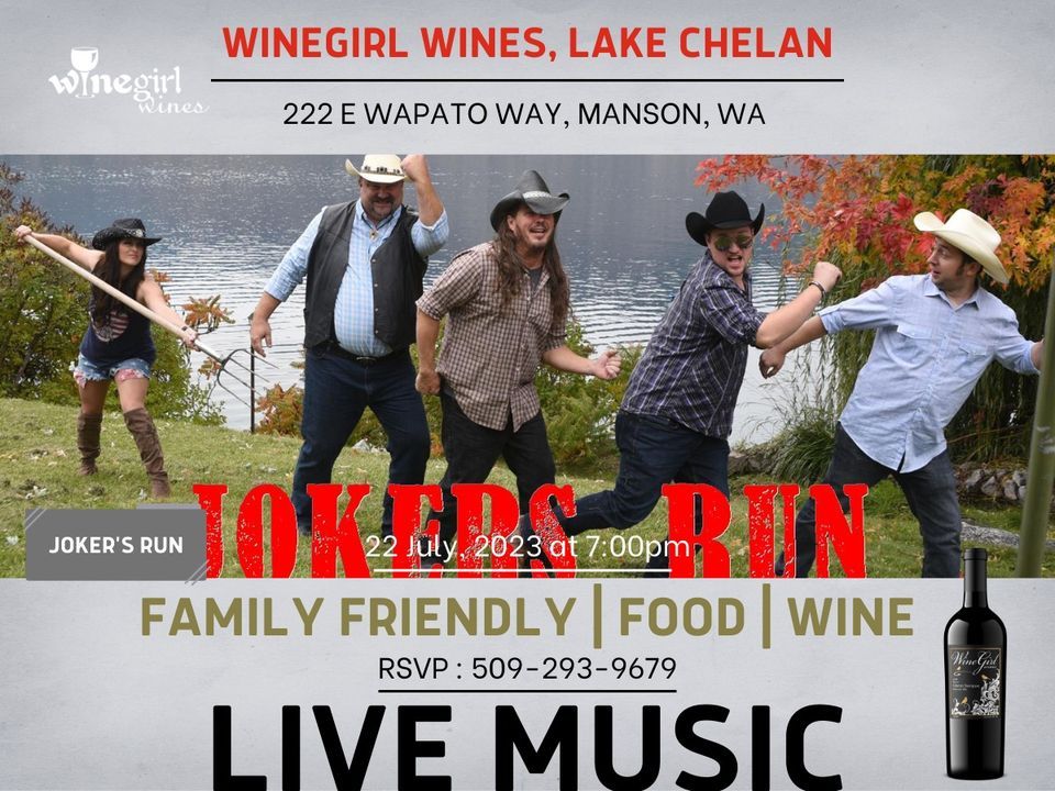 Live Music with Jokers Run on the WineGirl Wine Deck, Winegirl Wines