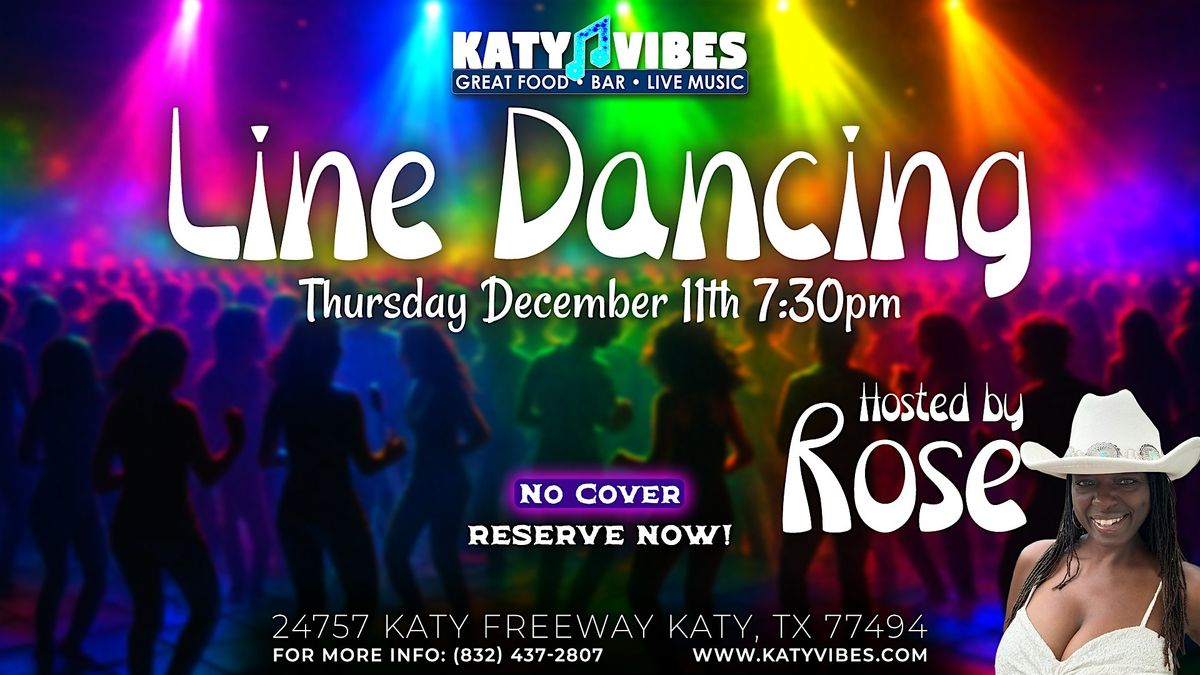 Line Dancing Hosted by Rose at Katy Vibes!, 11 December | Event in Katy | AllEvents