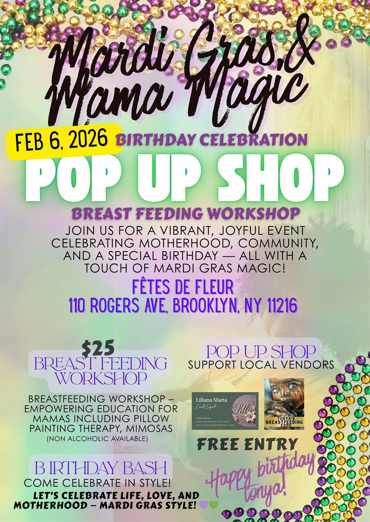 Mardi Gras & Mama magic Pop up Shop, 6 February | Event in Brooklyn | AllEvents