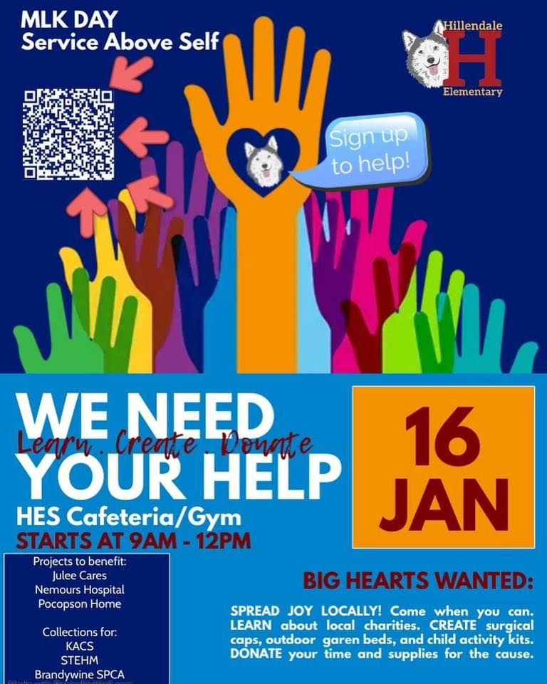 MLK Service Above Self, Hillendale Elementary School, Chadds Ford, 16