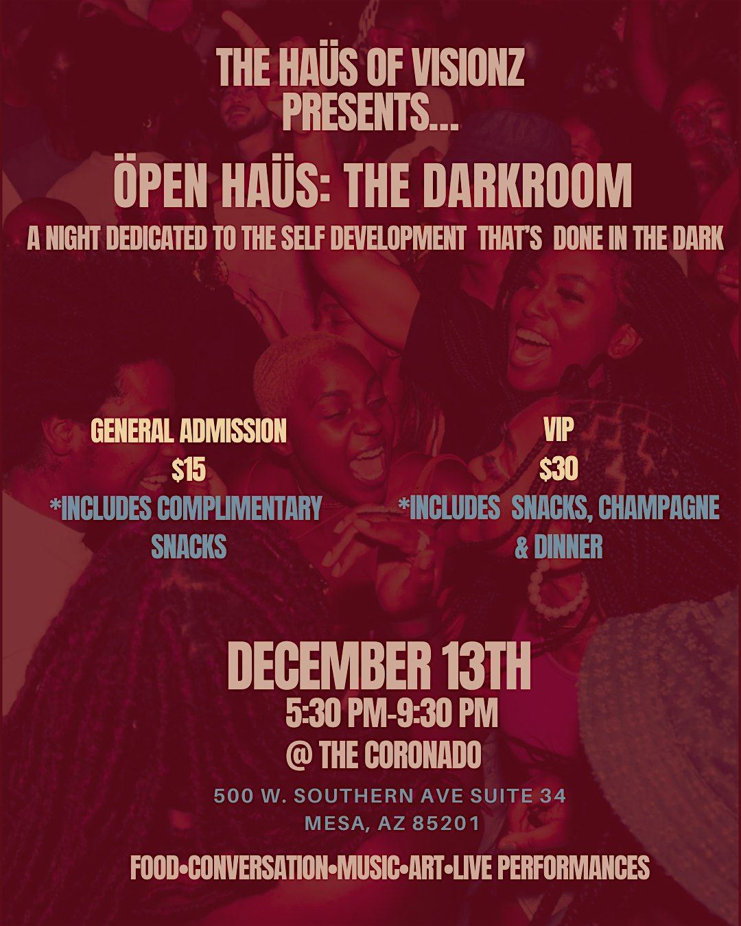 HAÜS Party: The Darkroom, 13 December | Event in Mesa | AllEvents