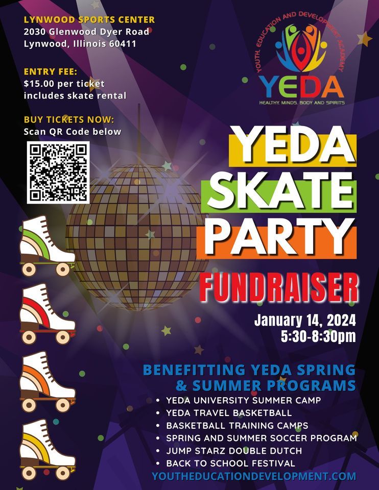 YEDA Skate Party & Fundraiser, Lynwood Sports Center, Munster, January