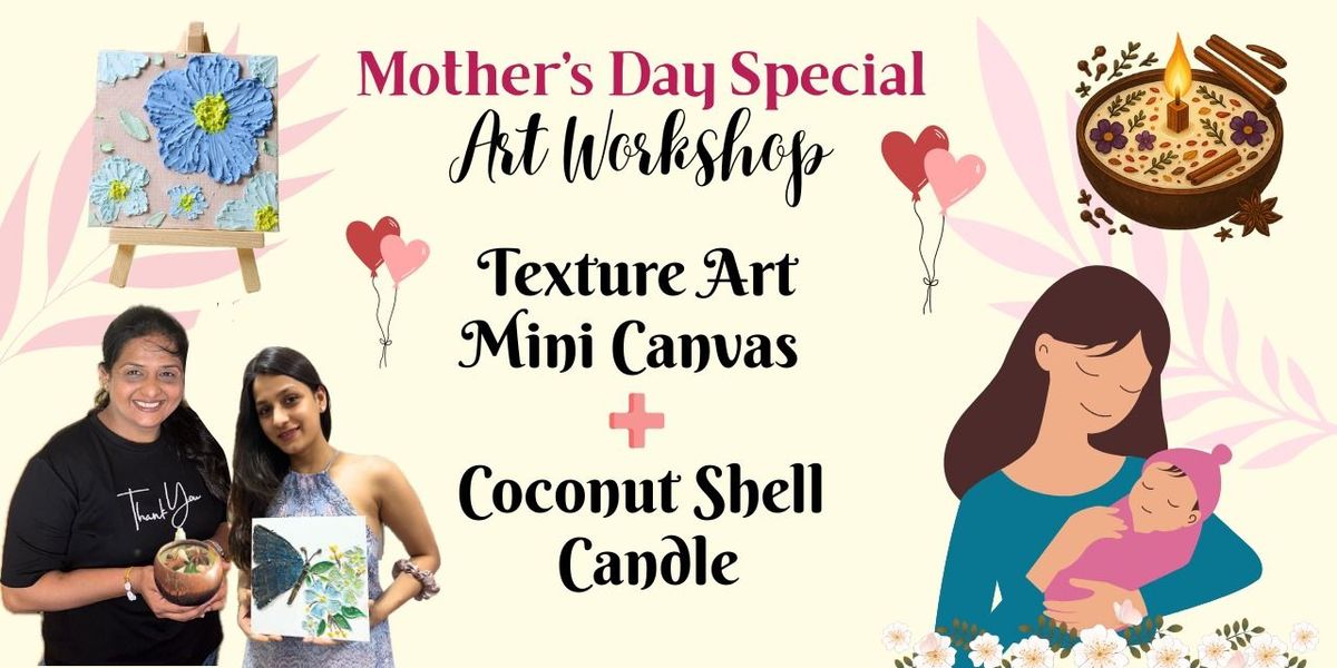 Texture Art Mini Canvas + Coconut Resin Candle, 6 September | Event in Mumbai | AllEvents