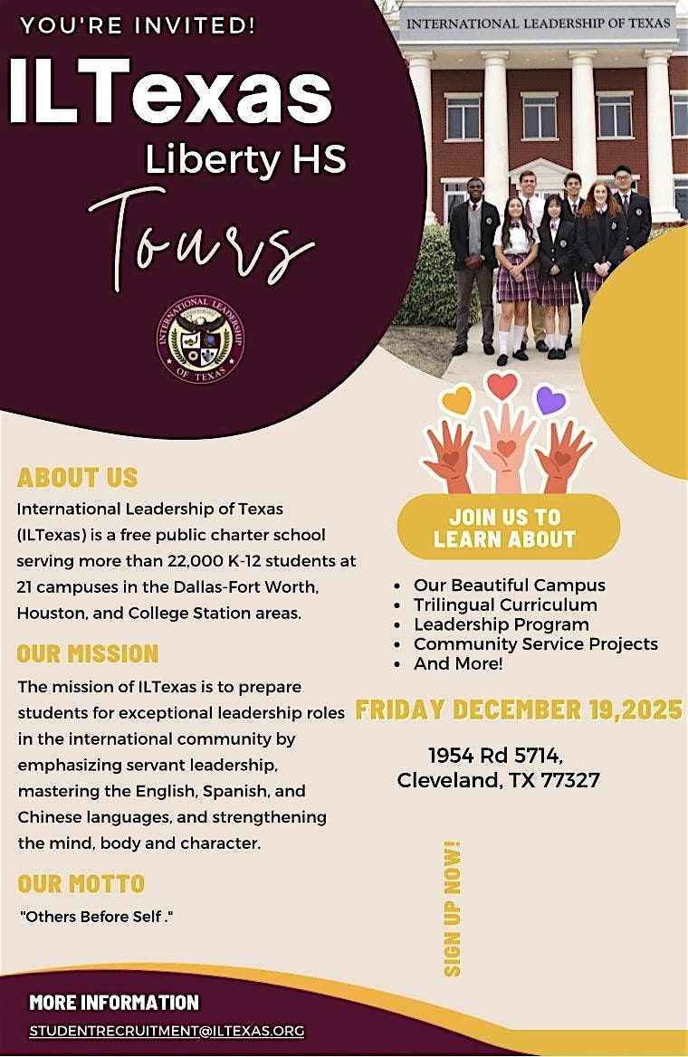 IlTexas Liberty HS Campus Tours - Free Public Charter School, 19 December | Event in Cleveland | AllEvents