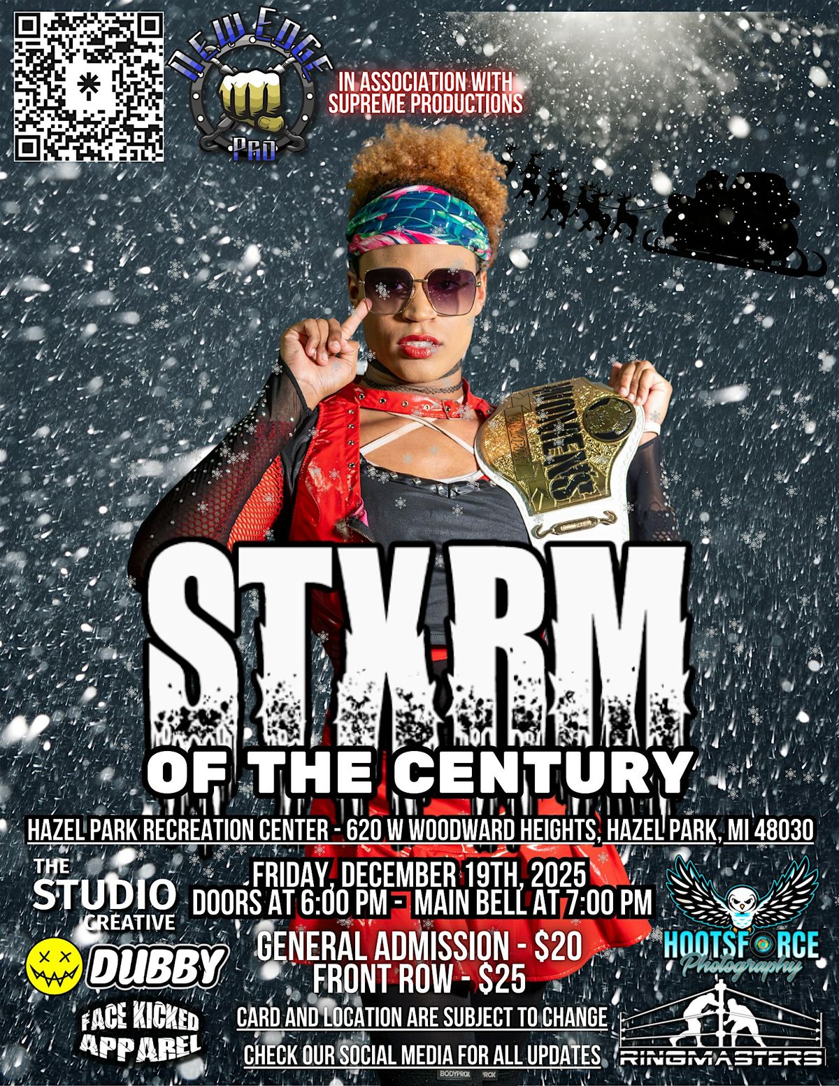 New Edge Pro Wrestling Presents: STXRM OF THE CENTURY, 19 December | Event in Hazel Park | AllEvents