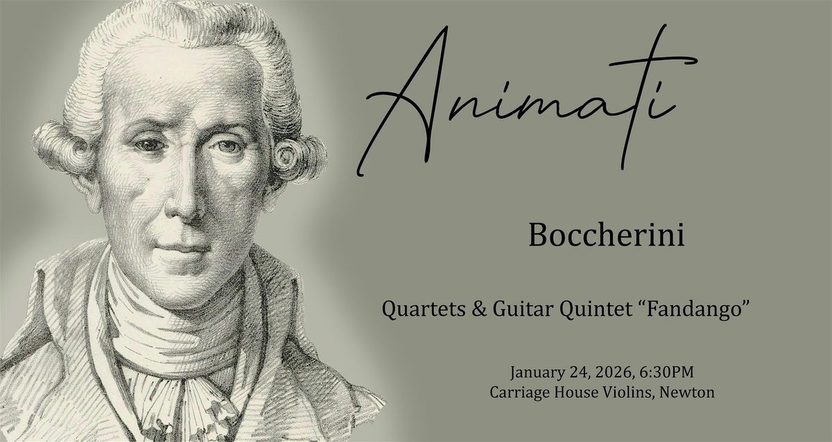 Animati Quartet: Boccherini, 24 January | Event in Newton | AllEvents
