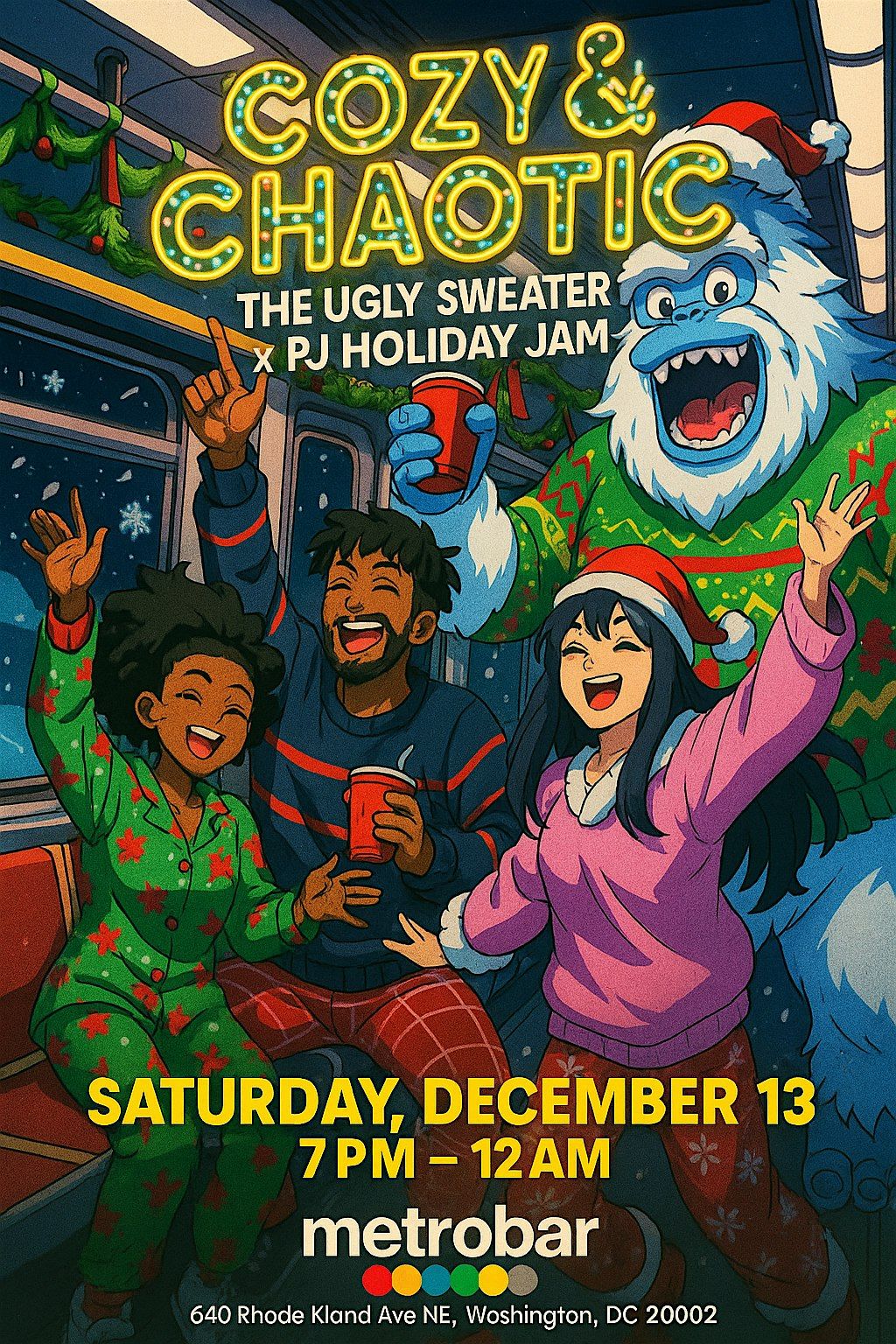 Cozy & Chaotic: The Ugly Sweater x PJ Holiday Jam, 13 December | Event in Washington | AllEvents