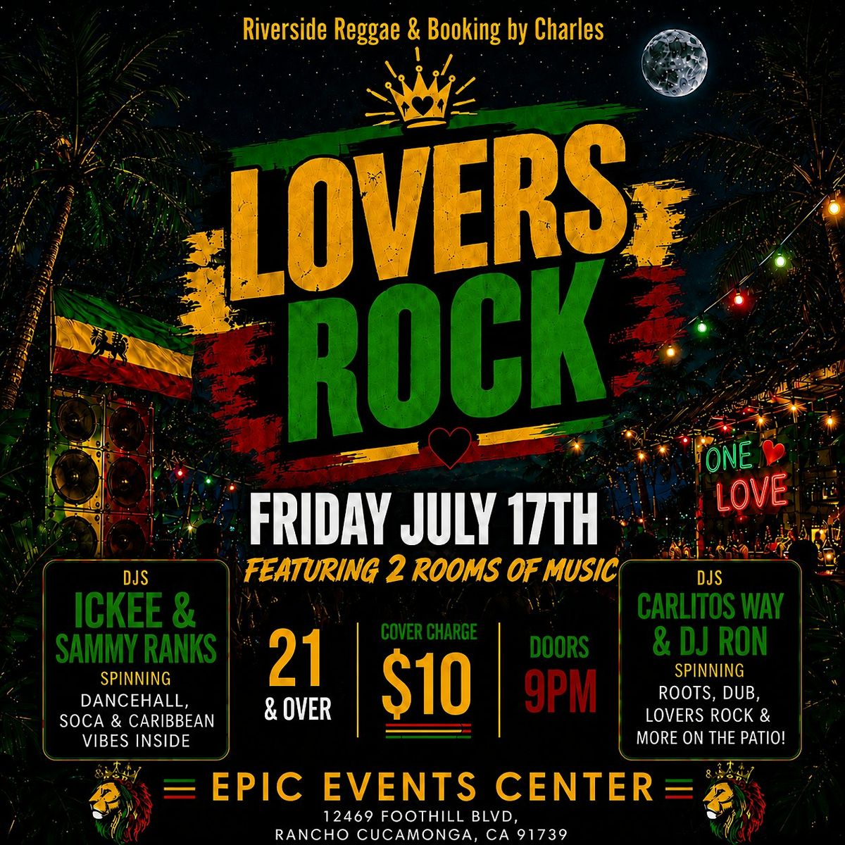 Reggae Night in Rancho Cucamonga! 2 rooms of music!, Epic Events 