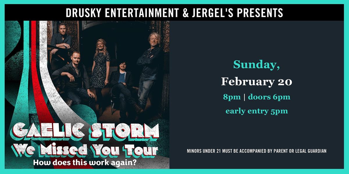 Gaelic Storm Jergels Warrendale February 20 2022 Allevents In Ohiopyle Events 2022