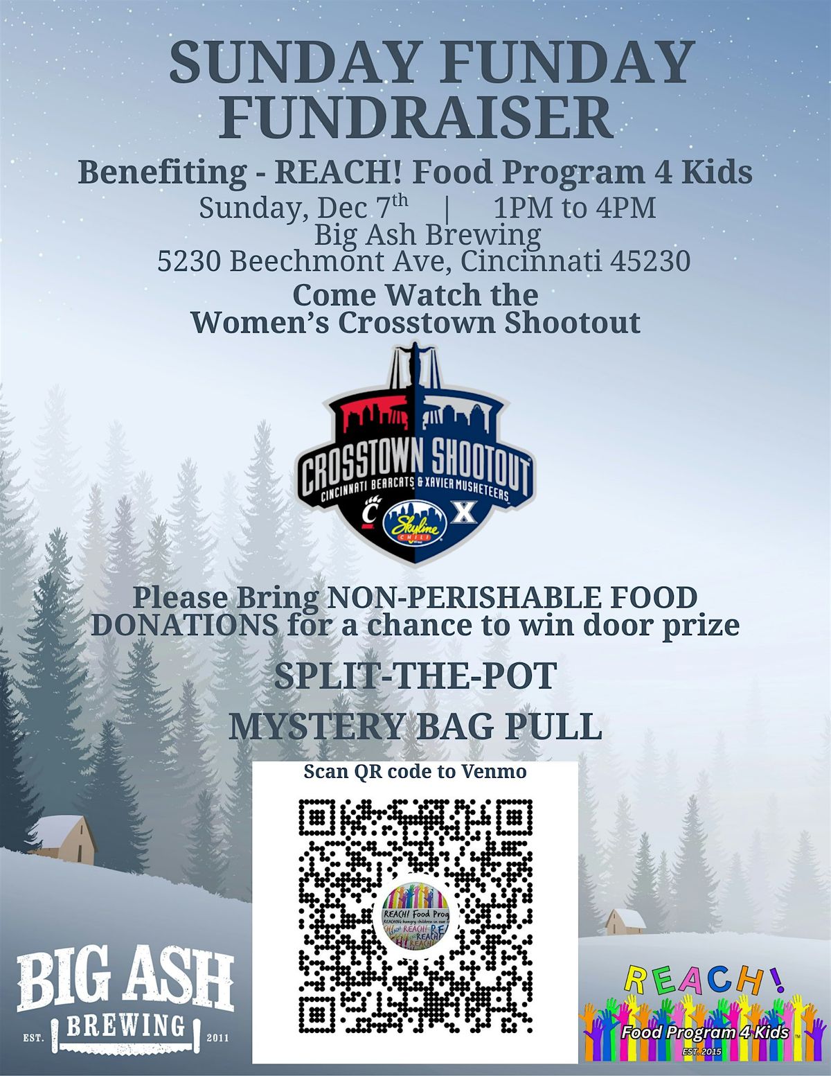 REACH- Food Program 4 Kids Fundraiser and Food Drive!, 7 December | Event in Cincinnati | AllEvents
