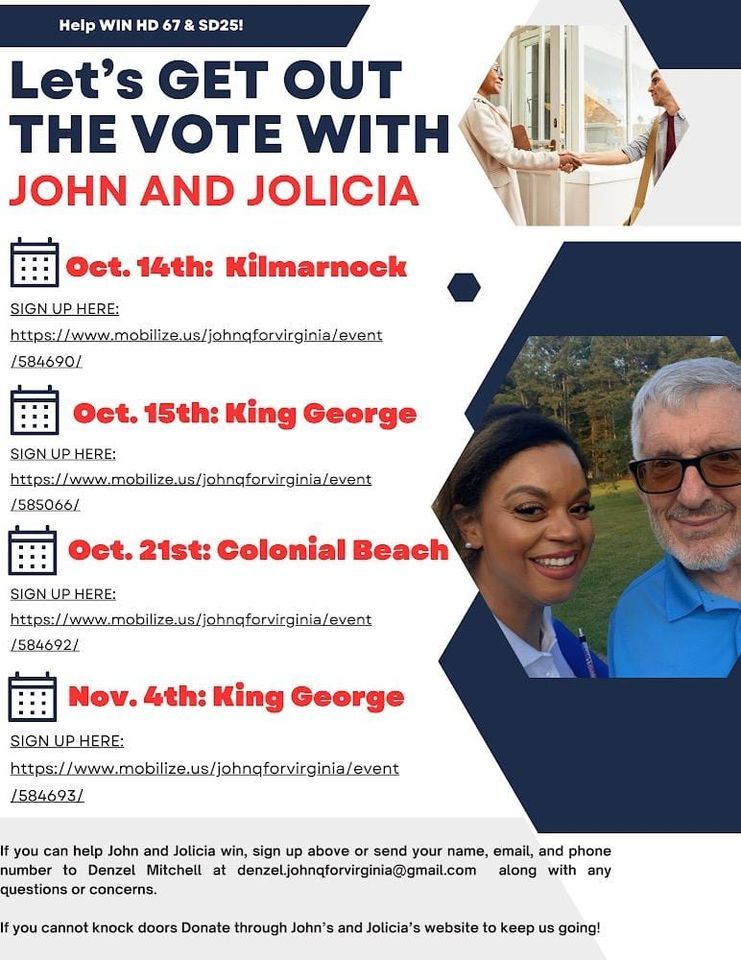 King Weekend Canvass Launch, King VA, 15 October 2023