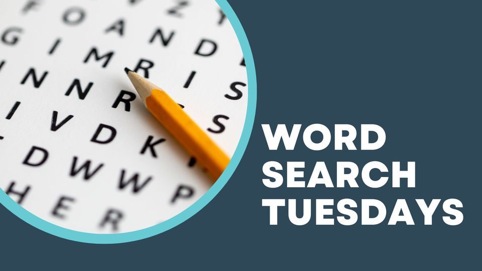 Word Search Tuesday (ages 6 to 12), Valley Community Center, Booneville