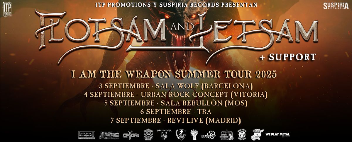 Flotsam and Jetsam Barcelona Tickets, 3 September | Event in Barcelona | AllEvents