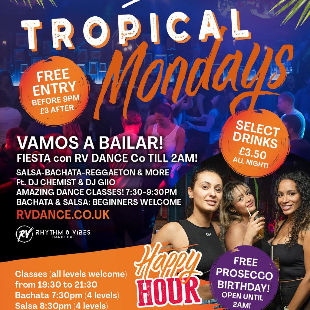 Tropical Monday's  FREE Entry B4 9pm | Event in Greater London | AllEvents