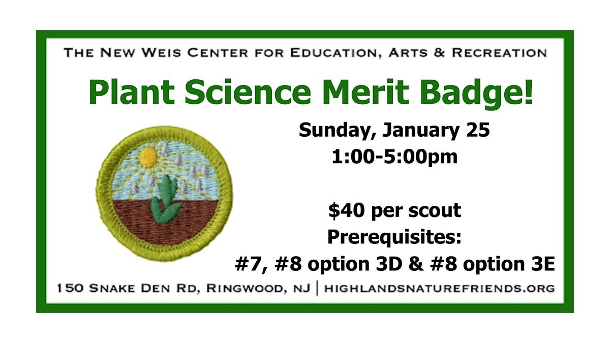 Plant Science Merit Badge, 25 January | Event in Ringwood | AllEvents