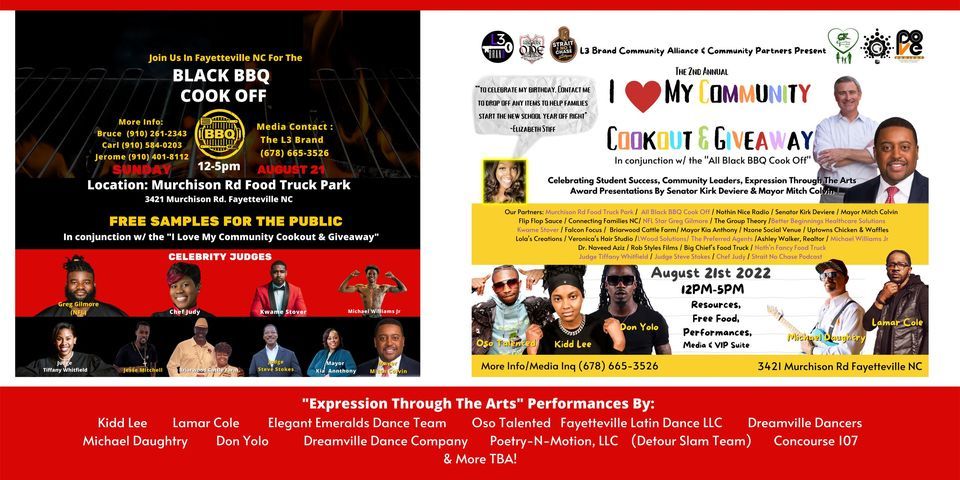 Holiday parades, craft fairs, markets and more around upstate sc 2nd Annual I Love My Community Giveaway / 1st Annual Black BBQ Cook Off, Murchison Marketplace