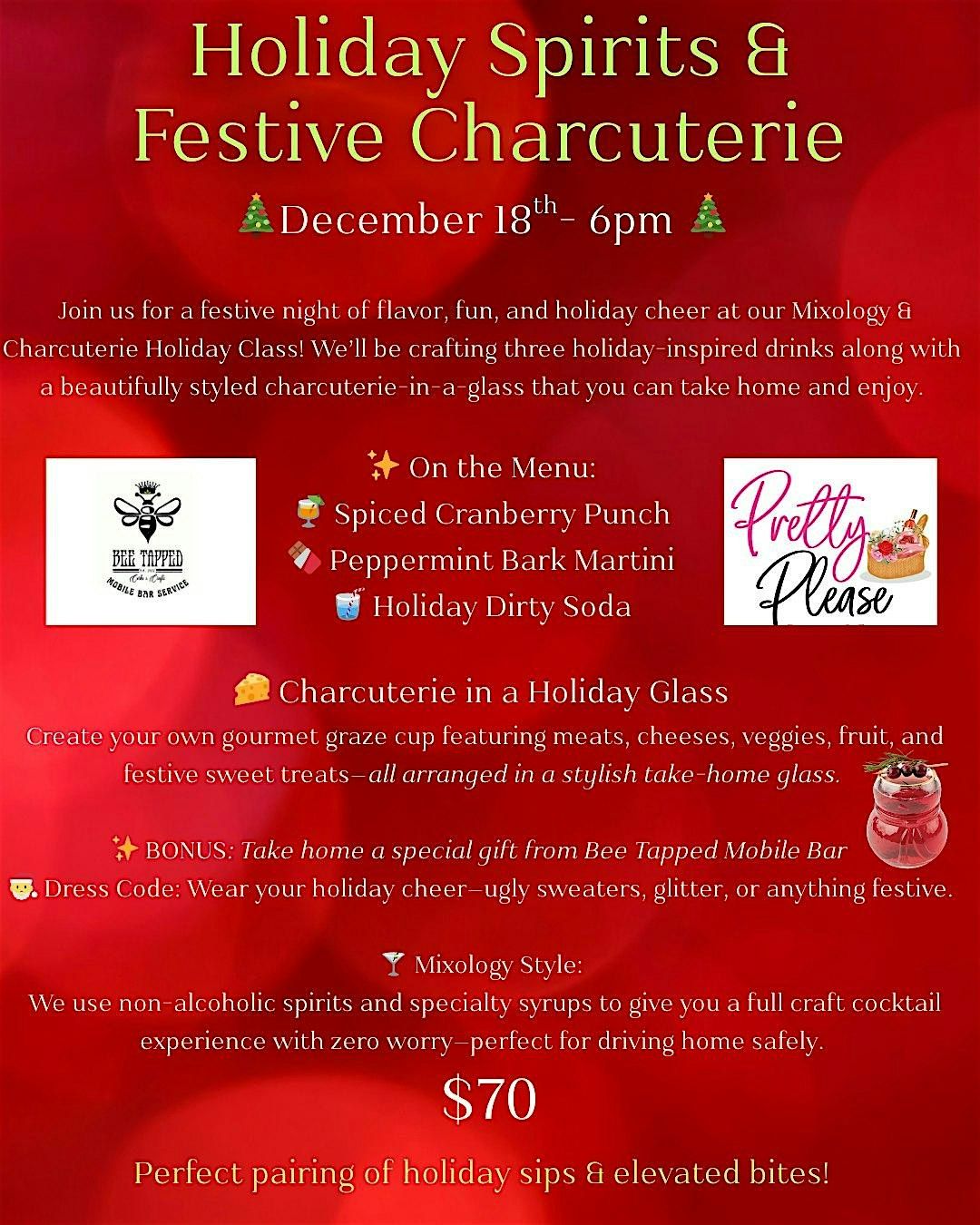 Holiday Spirits : Charcuterie & Mixology Class, 18 December | Event in Hartland | AllEvents