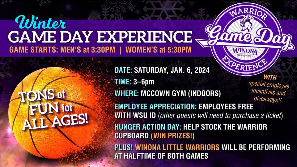 Winter Warrior Game Day Experience, McCown Gymnasium Winona State