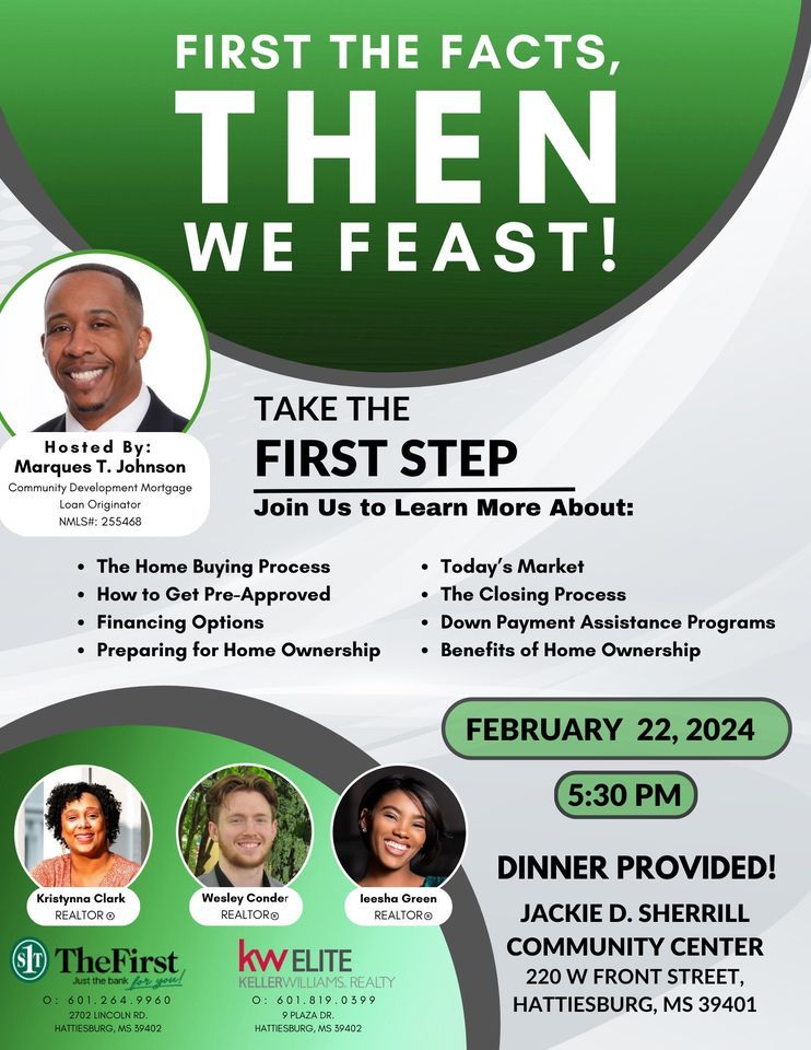Home Buyer’s Seninar, Jackie Dole Sherril Center, Hattiesburg, February